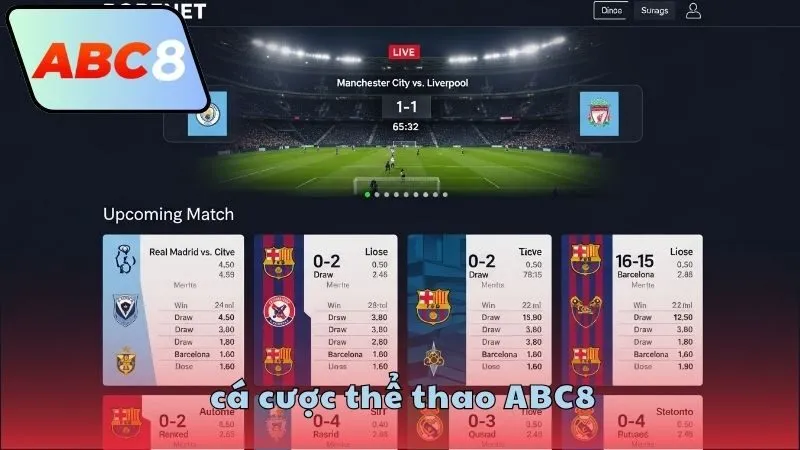 Cá cược thể thao ABC8 – Đỉnh cao giải trí bóng đá 1 ca-cuoc-the-thao-abc8